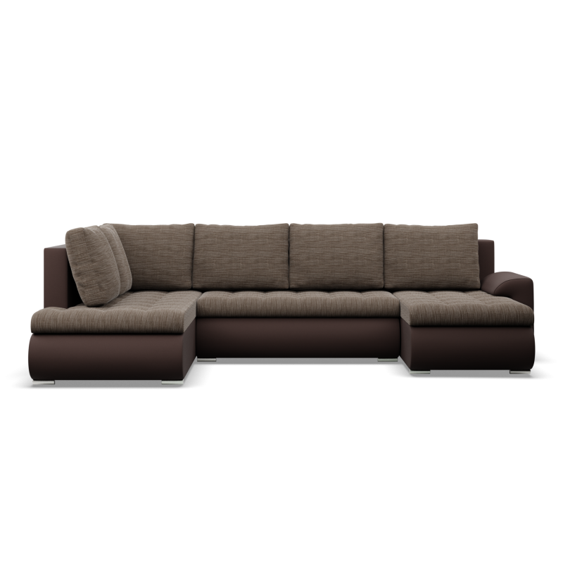 Ecksofa FORESTA ULO, Seite - LINKS, Farbe - BRAUN + CAPPUCCINO