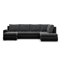 FORESTA ULO Corner Sofa, Side - RIGHT, Color - GRAY + BLACK