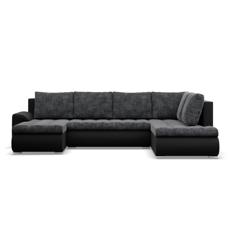 FORESTA ULO Corner Sofa, Side - RIGHT, Color - GRAY + BLACK