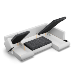 FORESTA ULO Corner Sofa, Side - RIGHT, Color - ASH + WHITE