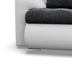 FORESTA ULO Corner Sofa, Side - RIGHT, Color - ASH + WHITE