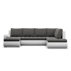 FORESTA ULO Corner Sofa, Side - RIGHT, Color - DARK GRAY + WHITE