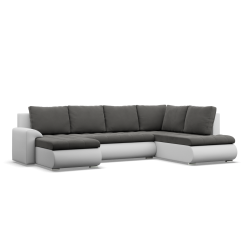 FORESTA ULO Corner Sofa, Side - RIGHT, Color - DARK GRAY + WHITE