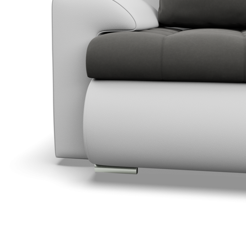 FORESTA ULO Corner Sofa, Side - RIGHT, Color - DARK GRAY + WHITE