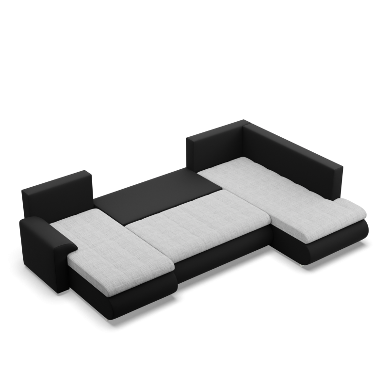 FORESTA ULO Corner Sofa, Side - RIGHT, Color - GRAY + BLACK