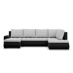 FORESTA ULO Corner Sofa, Side - RIGHT, Color - GRAY + BLACK