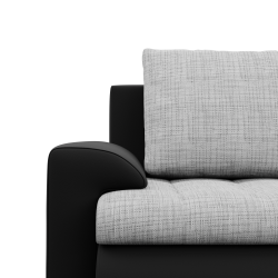 FORESTA ULO Corner Sofa, Side - RIGHT, Color - GRAY + BLACK