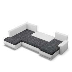 FORESTA ULO Corner Sofa, Side - LEFT, Color - GRAY + WHITE