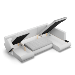 FORESTA ULO Corner Sofa, Side - RIGHT, Color - GRAY + WHITE