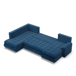 Ecksofa FORESTA ULO Poso, Seite - LINKS, Farbe - MARINEBLAU