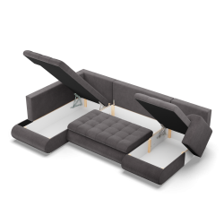 FORESTA ULO Poso Corner Sofa, Side - LEFT, Color - DARK GRAY