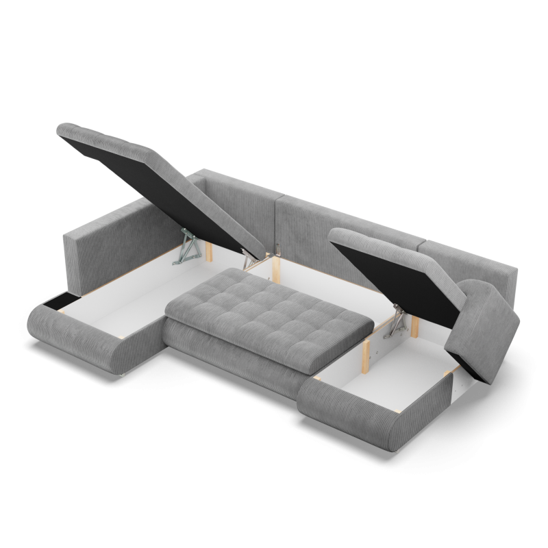 Narożnik FORESTA ULO Poso , Strona - LEWA, Kolor - JASNY SZARY