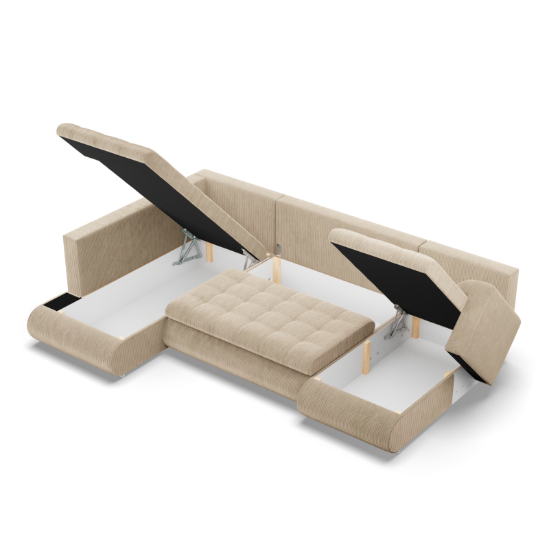 Ecksofa FORESTA ULO Poso, Seite - LINKS, Farbe - BEIGE