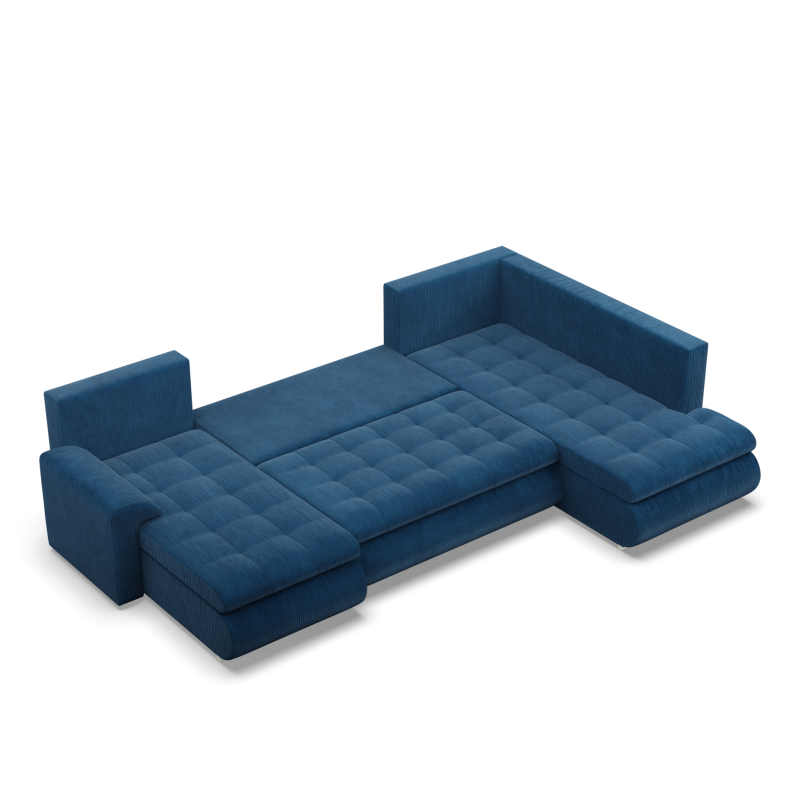 Ecksofa FORESTA ULO Poso, Seite - RECHTS, Farbe - MARINEBLAU