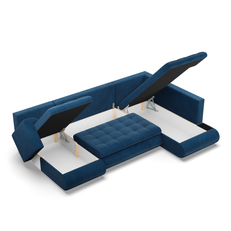 FORESTA ULO Corner Sofa, Side - RIGHT, Color - NAVY BLUE