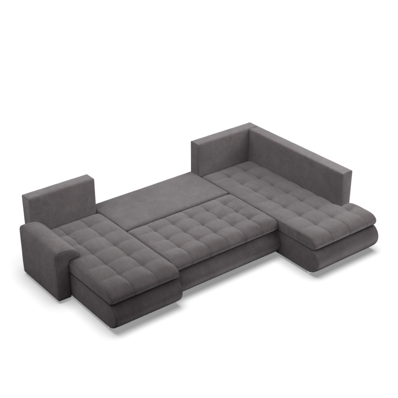 Ecksofa FORESTA ULO Poso, Seite - RECHTS, Farbe - DUNKELGRAU