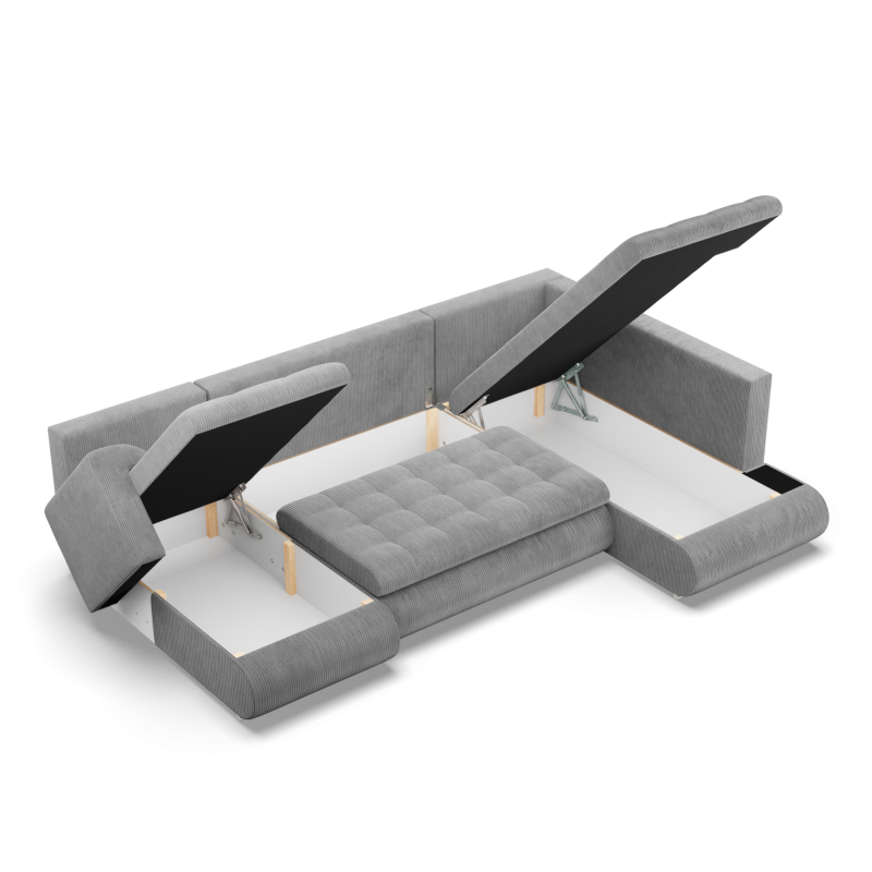 Кутовий диван FORESTA ULO Poso, Сторона - ПРАВА, Колір - СВІТЛО-СІРИЙ