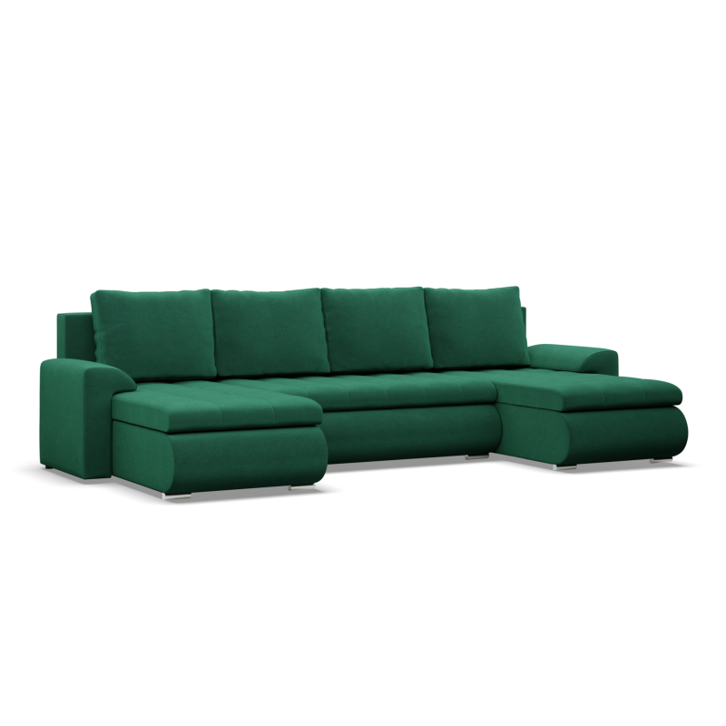 FORESTA ULL Kronos Corner Sofa, Color - BOTTLE GREEN