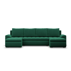 FORESTA ULL Kronos Corner Sofa, Color - BOTTLE GREEN
