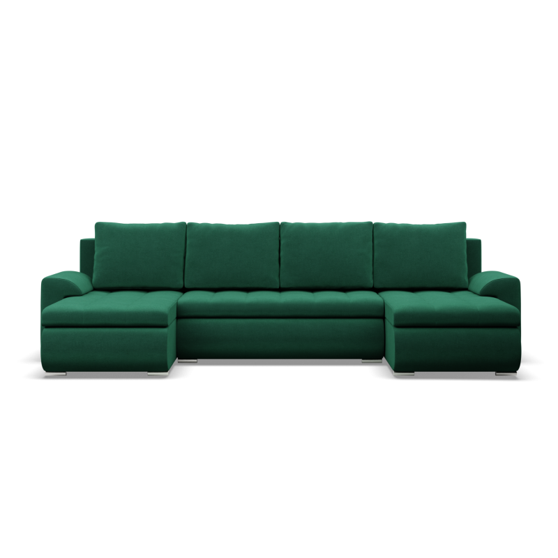FORESTA ULL Kronos Corner Sofa, Color - BOTTLE GREEN