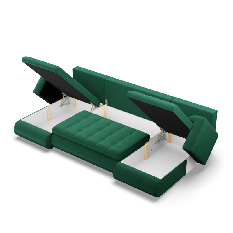 Narożnik FORESTA ULL Kronos , Kolor - BUTELKOWA ZIELEŃ