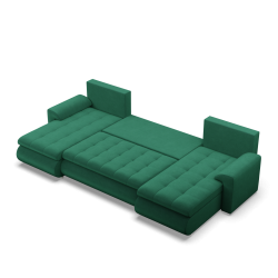 FORESTA ULL Kronos Corner Sofa, Color - BOTTLE GREEN