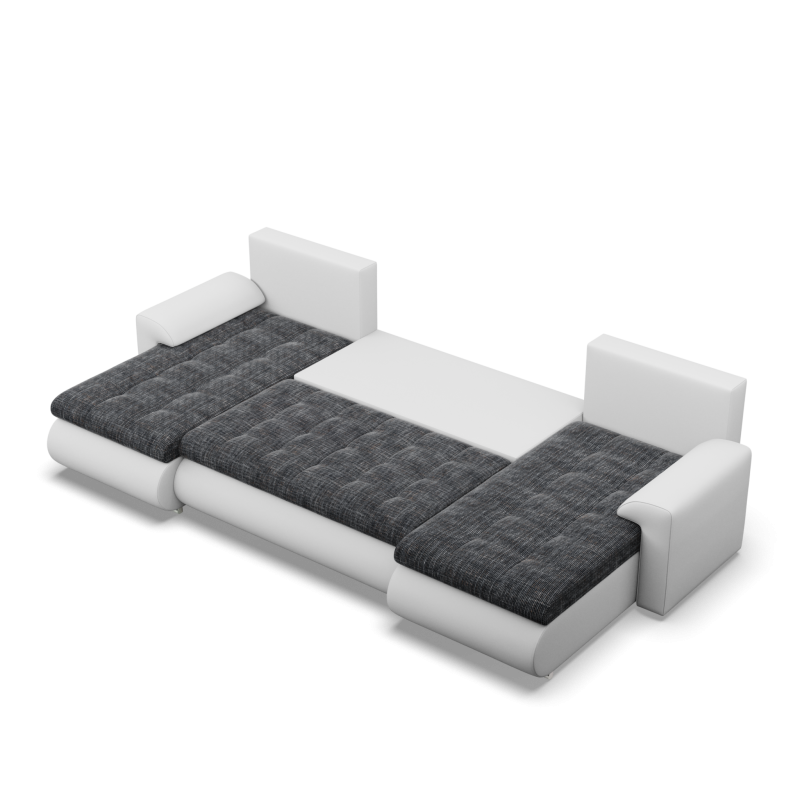 Ecksofa FORESTA ULL, Farbe - GRAU + WEISS