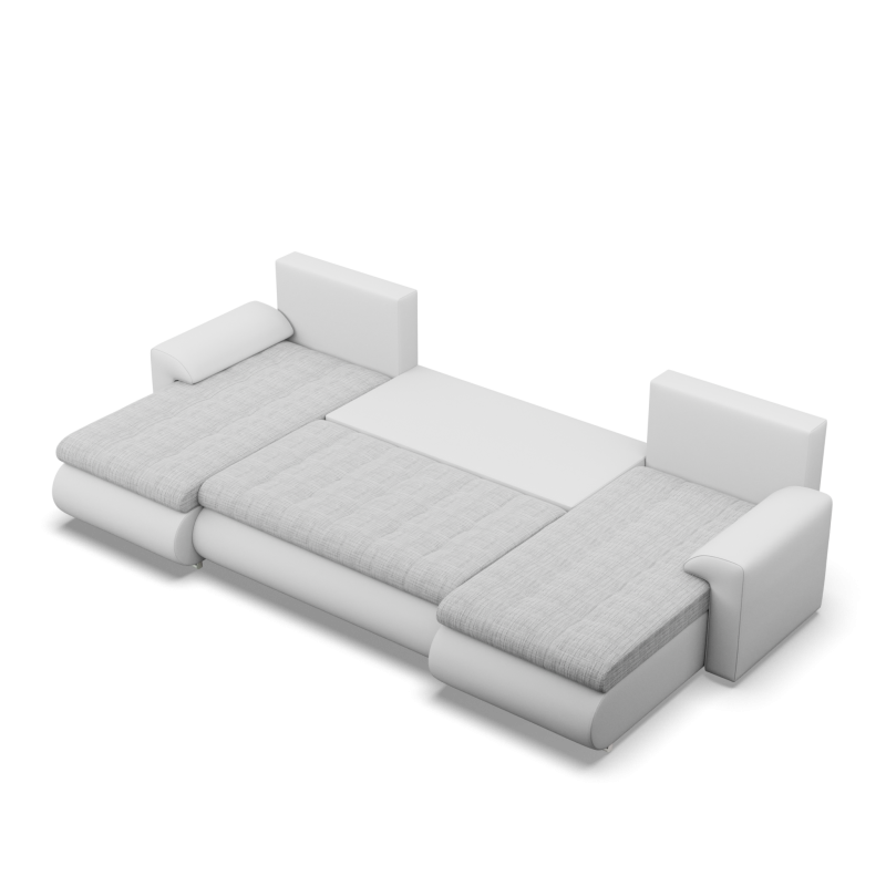 Ecksofa FORESTA ULL, Farbe - GRAU + WEISS