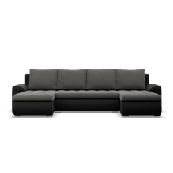 FORESTA ULL Corner Sofa, Color - DARK GRAY + BLACK