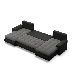 FORESTA ULL Corner Sofa, Color - DARK GRAY + BLACK