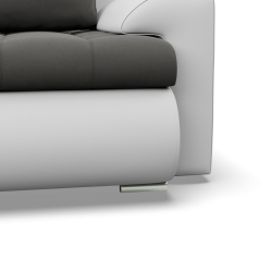 FORESTA ULL Corner Sofa, Color - DARK GRAY + WHITE