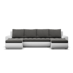 FORESTA ULL Corner Sofa, Color - DARK GRAY + WHITE