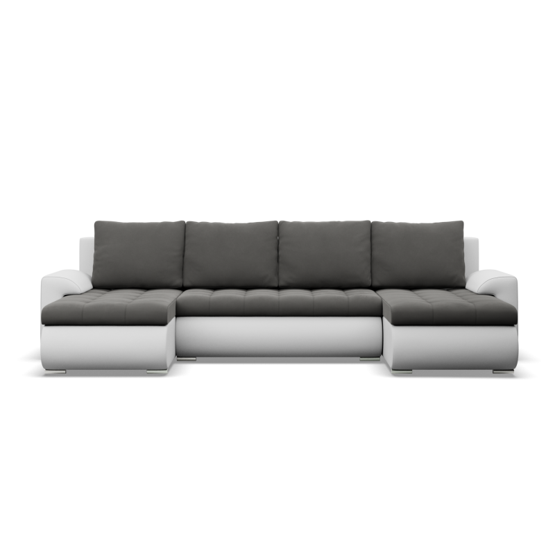 FORESTA ULL Corner Sofa, Color - DARK GRAY + WHITE