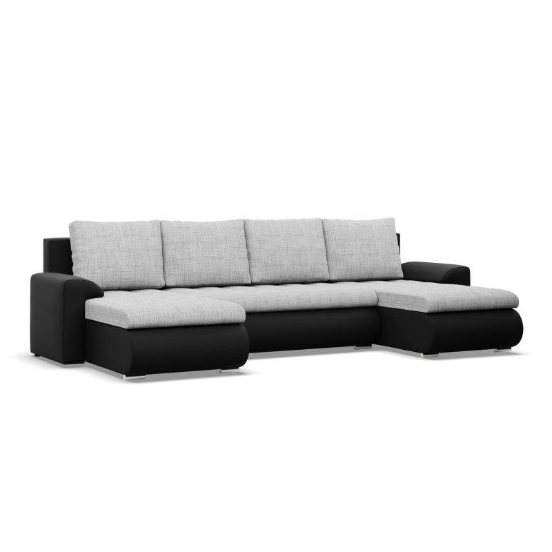 Ecksofa FORESTA ULL, Farbe - GRAU + SCHWARZ