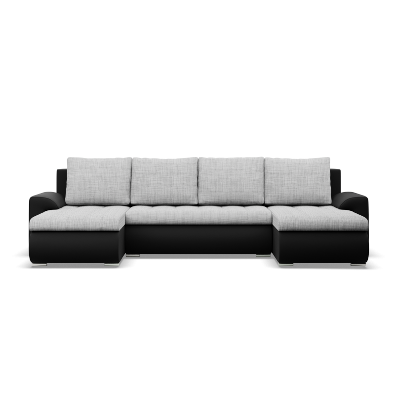 FORESTA ULL Corner Sofa, Color - GRAY + BLACK