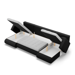 Ecksofa FORESTA ULL, Farbe - GRAU + SCHWARZ