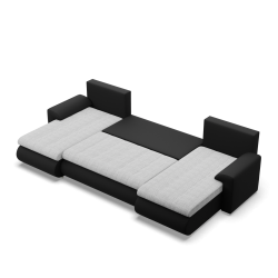 FORESTA ULL Corner Sofa, Color - GRAY + BLACK
