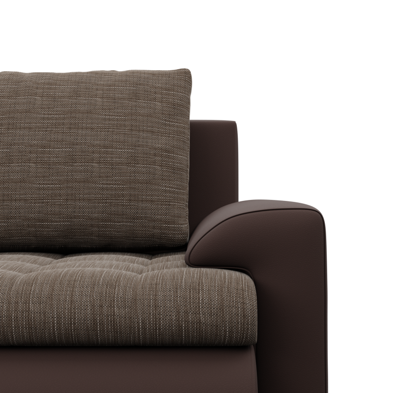 FORESTA ULL Corner Sofa, Color - BROWN + CAPPUCCINO