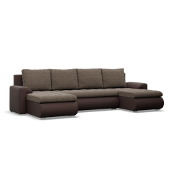 FORESTA ULL Corner Sofa, Color - BROWN + CAPPUCCINO