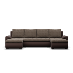 FORESTA ULL Ecksofa, Farbe - BRAUN + CAPPUCCINO
