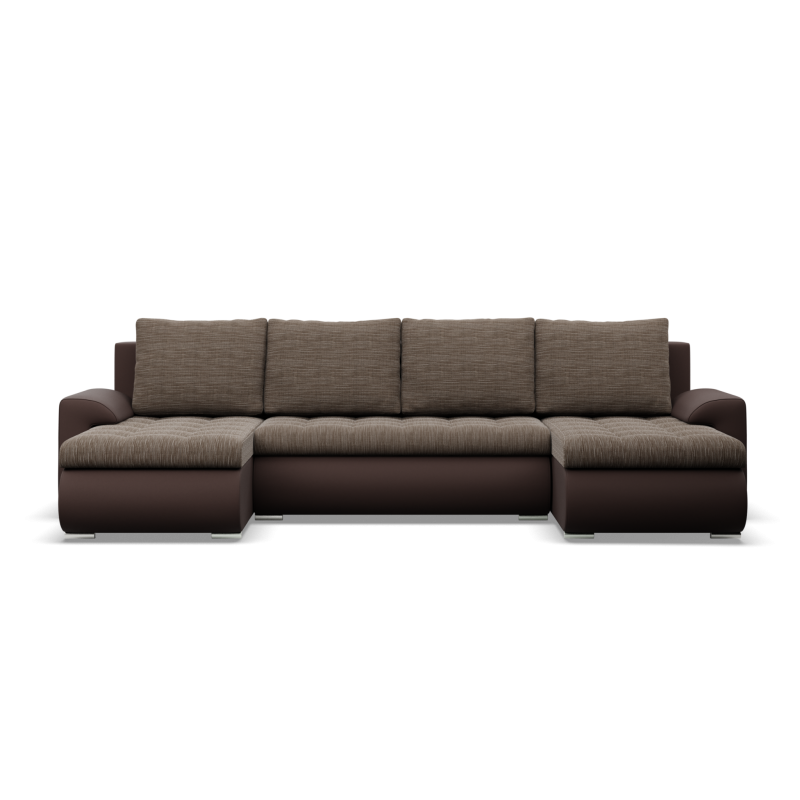 FORESTA ULL Corner Sofa, Color - BROWN + CAPPUCCINO