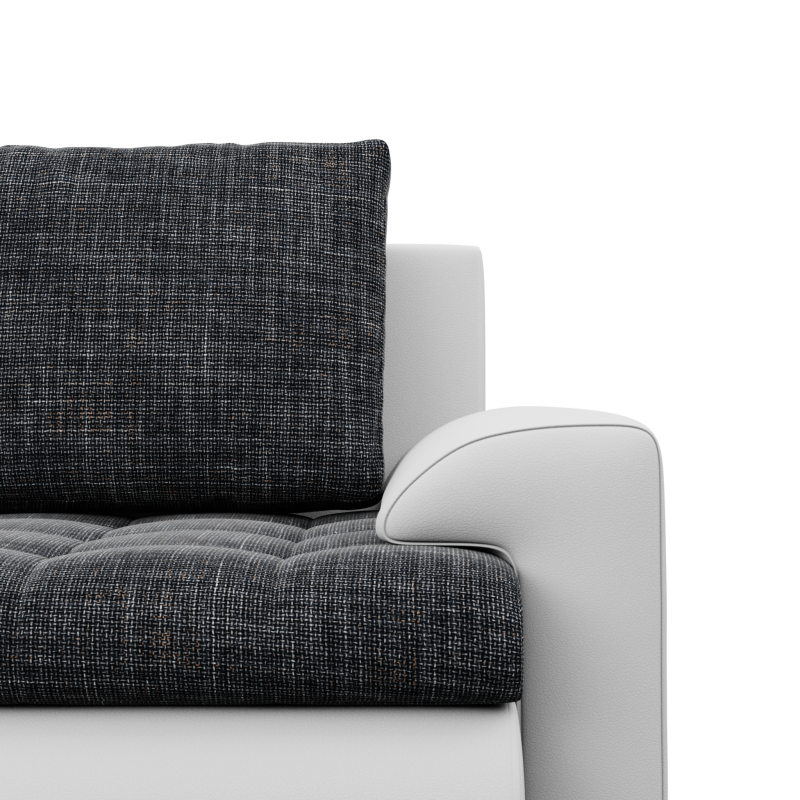 FORESTA ULL Corner Sofa, Color - GRAY + BLACK