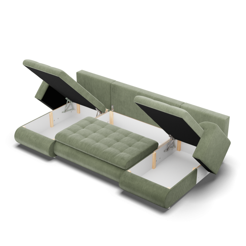 FORESTA ULL Poso Corner Sofa, Color - LIGHT GREEN