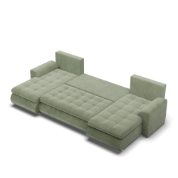 Ecksofa FORESTA ULL Poso, Farbe - HELLGRÜN