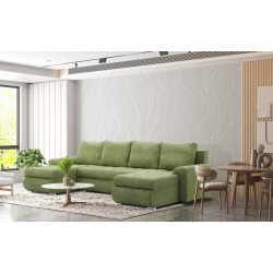 Ecksofa FORESTA ULL Poso, Farbe - HELLGRÜN