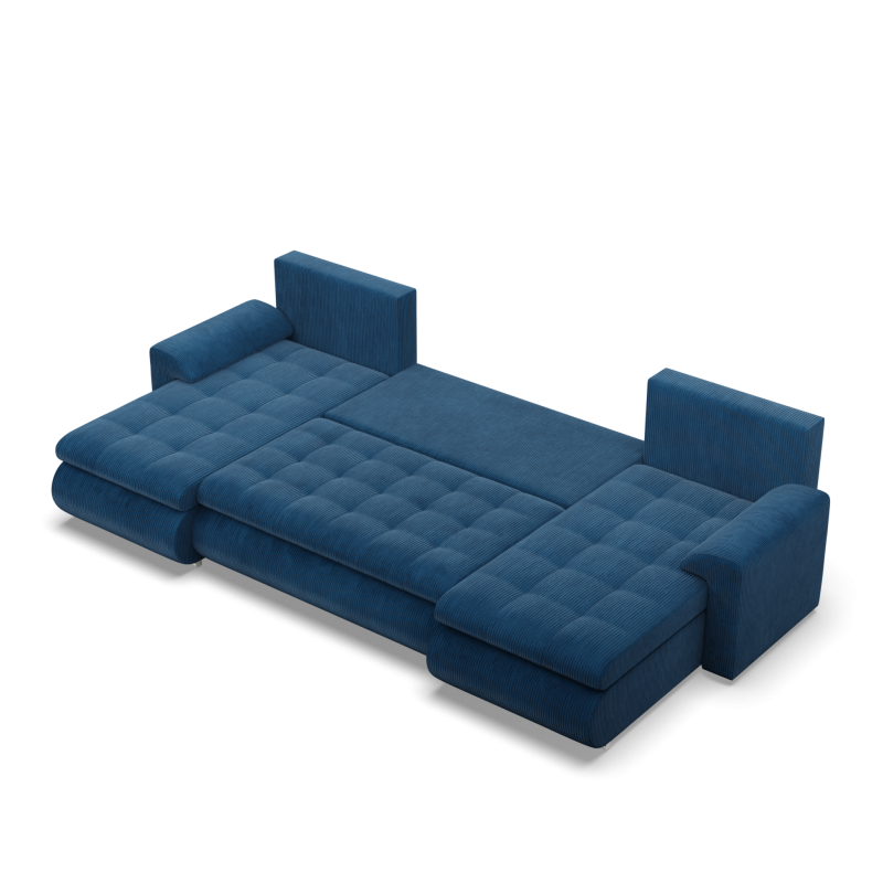 Ecksofa FORESTA ULL Poso, Farbe - BLAU