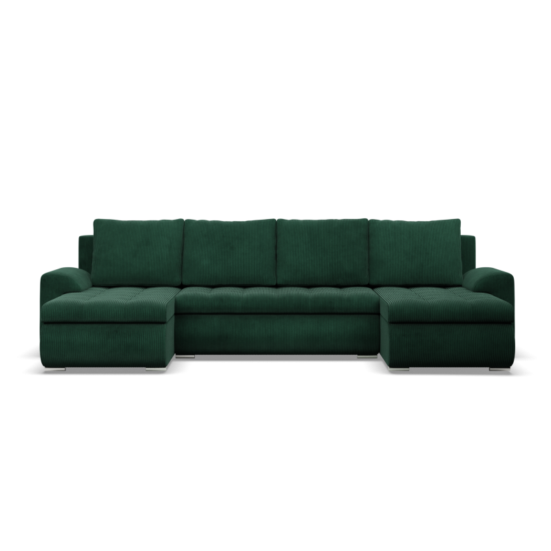 FORESTA ULL Poso Corner Sofa, Color - BOTTLE GREEN