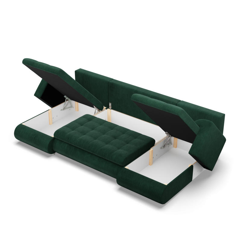 Кутовий диван FORESTA ULL Poso, Колір - Пляшкова Зелень