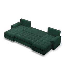 FORESTA ULL Poso Corner Sofa, Color - BOTTLE GREEN