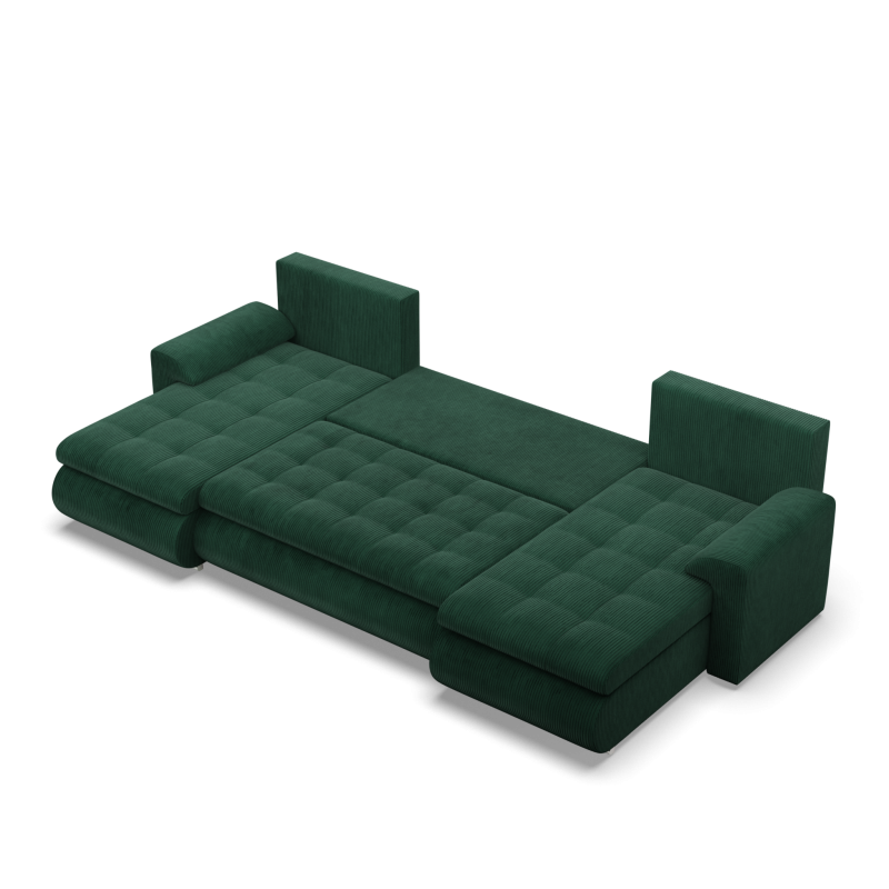 FORESTA ULL Poso Corner Sofa, Color - BOTTLE GREEN